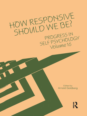 cover image of Progress in Self Psychology, V. 16